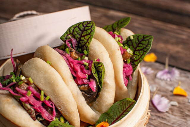 Bao con berenjena al miso Bao con berenjena al miso