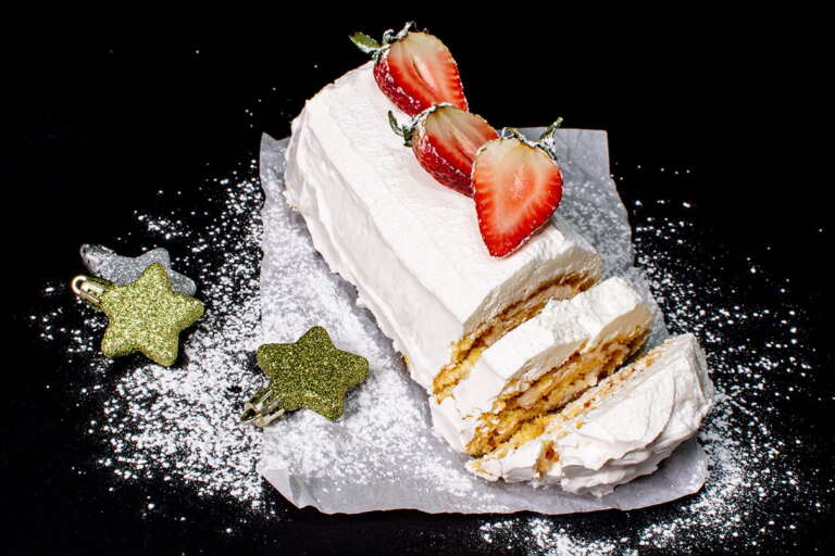 Receta Pionono de cremas y fresas